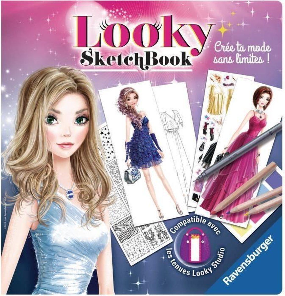 Ravensburger - Avondjurken in Looky Sketch-boek - 4005556180820