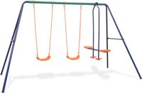 vidaXL Ensemble de balançoire avec 4 sièges orange