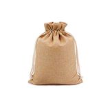 48 U zak met sluiting 12,5 x 11 cm natuurlijke jute