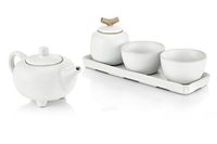 TEA SOUL Ru Ware Porseleinen Theeset, Wit