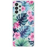 Samsung Galaxy A73 5G Tropical aquarelle bedrukt siliconen hoesje