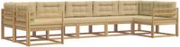 vidaXL Buiten bankenset 7 st Wit en Beige