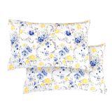Elegant Comfort Ultra zachte set van 2 bloemen Pint kussenslopen