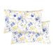 Elegant Comfort Ultra zachte set van 2 bloemen Pint kussenslopen