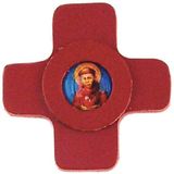 Adriatica Pelletteria Religieuze magneten van leer, verschillende kleuren, 3 stuks