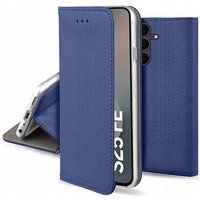 Samsung Housse pour Samsung Galaxy S25 FE 5G - etui coque pochette portefeuille + verre trempe - BLEU MAGNET