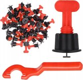 Ariko Tegel Levelling Systeem Set - 50 stuks - Zwart/Oranje - 1.5 mm Voegbreedte