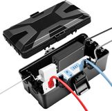 Famanu – Waterdichte kabelbox voor buiten - zwarte stroomkast voor buiten - waterdichte beschermbox voor stekker - elektrische box - weerbestendige aansluitbox - afdekkingen - bescherming - stopcontact - timer - plug