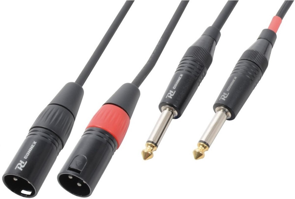 PD Connex 2x XLR (m) - 2x 6,35mm Jack (m) audiokabel - 6 meter