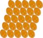 Merkloos / Sans marque Hobby knutsel eieren - 25x - 4,5 cm - oranje - kunststof - decoratie paaseieren