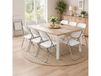 Dmora Lot de 10 Chaises Antenore en Similicuir Blanc