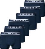 Schiesser Boxershorts 3-pack voor heren, effen donkerblauw, maat S