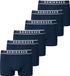 Schiesser Boxershorts 3-pack voor heren, effen donkerblauw, maat S