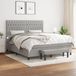 vidaXL Boxspringbed met matras, lichtgrijs, 180x200 cm, gestoffeerd