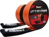 Set 2 stuks 5,1 x 9,1 m premium hefband, 8,527,5 kg capaciteit, robuuste nylon band voor lift, 2-laagse Twist-Eye-polyester takelageriemen, boombeschermers, weefslinger, lier