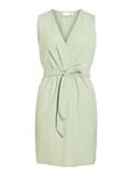 VILA VIPRISILLA S/L V-NECK SHORT DRESS/2 Dames Jurk Smoke Green Maat 44