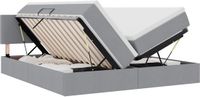 vidaXL Opbergbed met matras, lichtgrijs, 180 x 200 cm, kunstleer