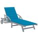 vidaXL Lit avec coussin acacia massif