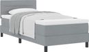 vidaXL Boxspringbed met hoofdeinde, lichtgrijs, 90 x 190 cm, gestoffeerd