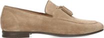 Manfield Heren Taupe Suède Loafers met Kwastjes - Maat 40