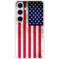 Samsung Galaxy S24 Drapeau usa Verstevigd hoesje met sublimatie bedrukking