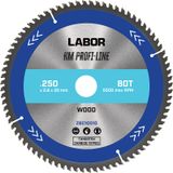 Labor HM cirkelzaagblad hout 250x30x2,8mm 80T