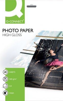 Q-CONNECT Fotopapier A4 Hoogglans 260g - 20 Vel