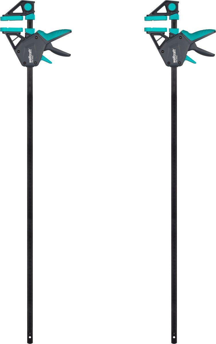 wolfcraft 2 eenhandsklemmen PRO - Klemkracht 150 kg - 8678060 - Klemmaat 915mm