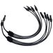 enjoy solar® 1 pair of MC-4 T 4-way distributors with 20cm cable extension
