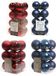 Decoris Kerstversiering Kerstballen Kleuren Mix Donkerblauw/Donkerrood 4 en 6 cm Pakket van 80x stuks
