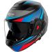 Nolan N120-1 Duetto 370, casque modulaire, Noir Mat/Gris/Bleu/Rouge, M