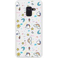 Samsung Beschermende siliconen case compatibel met Galaxy A8 2018 Unicorn Rainbow