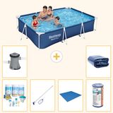 Bestway Rechthoekig Steel Pro Zwembad - 300 x 201 x 66 cm - Blauw