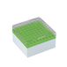 NeoLab 7-8036 Kryo opbergdozen (PC), 81 plaatsen, 77 mm hoog, groen (6-pack)