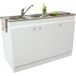 Nova - Meuble Sous-évier Dépliable 3 Portes Blanc 1200x600 Néova
