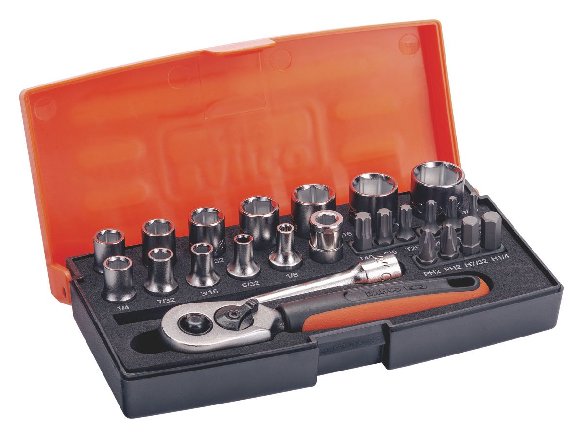 Bahco SL25AF Dopsleutelset 1/4 25-delig