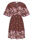 Kaffe Zomerjurk 'KARosine' bruin / pastelgroen / rosa / lichtroze
