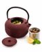 Point-Virgule Théière - 6 tasses - Fonte - Avec émail intérieur - 1L - Vintage Maroon