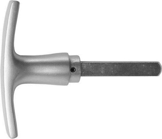 Nemef Buitenkruk voor garagedeur - 86x20mm - vierkantstift 9mm - aluminium F-1