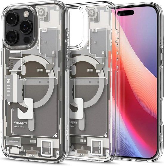 Spigen Ultra Hybrid MagFit - Hoesje Geschikt voor Apple iPhone 16 Pro - Compatibel met MagSafe - Back Cover Zero One Titanium