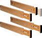 Unyqoos® Diviseurs de tiroirs en 4 pièces, Réglable 42-56 cm, 100% Bambou