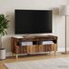 Maison Exclusive - Meuble TV en bois massif et panneaux de particules, finition bois vieilli