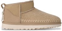 UGG Classic Ultra Mini Leren Laarsjes Biarritz lichtbruin