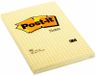 Post-it Memoblok 662 102x152mm geel ruitjes