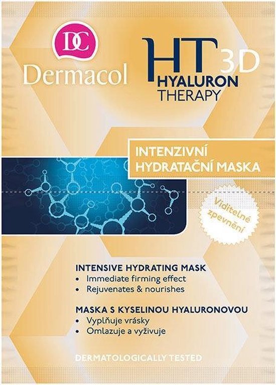 Dermacol - HT 3D Intensive Hydrating Mask (2 pieces) Intensive moisturizing mask and remodeling - 8ml