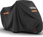 Favoto Motorfietshoes Buiten XXL Waterdicht Zeildoek Motorfiets Beschermhoes Buiten Stofdicht Weerbestendig met Reflecterende Strepen Zwart 245x102x122cm