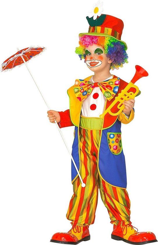 Widmann Clown & Nar Kostuum Kind - Multicolor - Maat 110