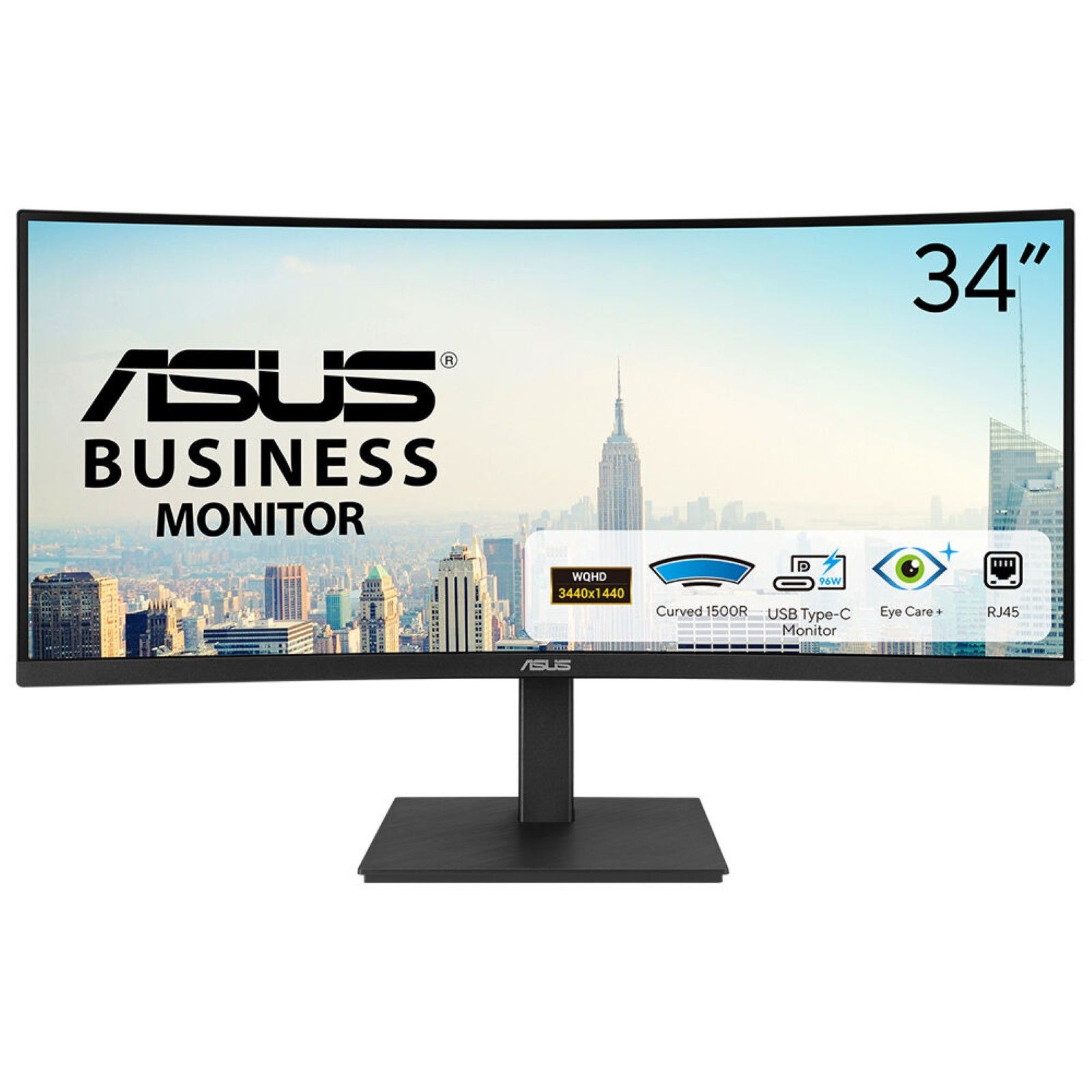 ASUS VA34VCPSR computer monitor 86,4 cm (34") Wide Quad HD LCD Zwart