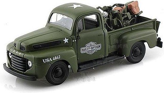 Maisto Ford F1 ´48 & Harley-Davidson WLA Flathead '42 1:24 Auto