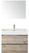BES LED Maxx XL Badmeubelset 80 cm - Craft Oak - Wastafel Kube 1 Kraangat met Spiegel